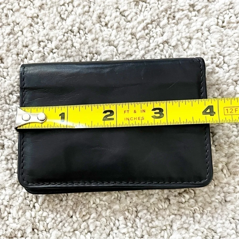 Mens Black Leather Bifold Wallet ID Holder Cards Bill Money Organizer Everyday